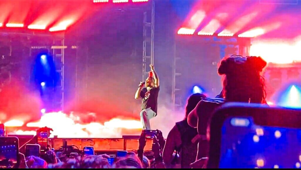 Post Malone performing at Hangout Music Fest