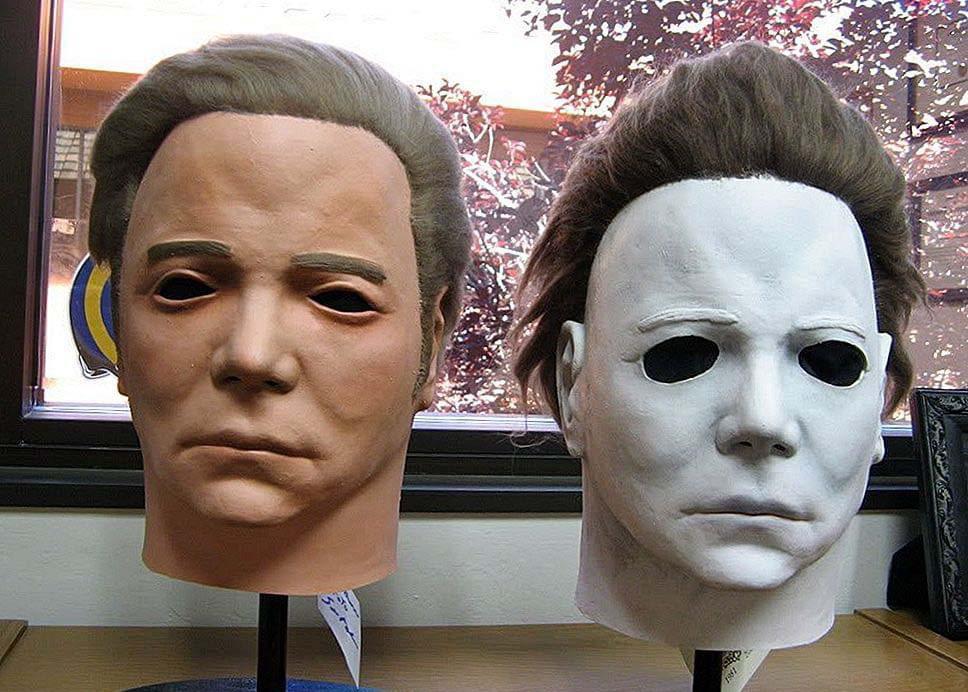 A William Shatner mask, the inspiration for Michael Myers' iconic mask.