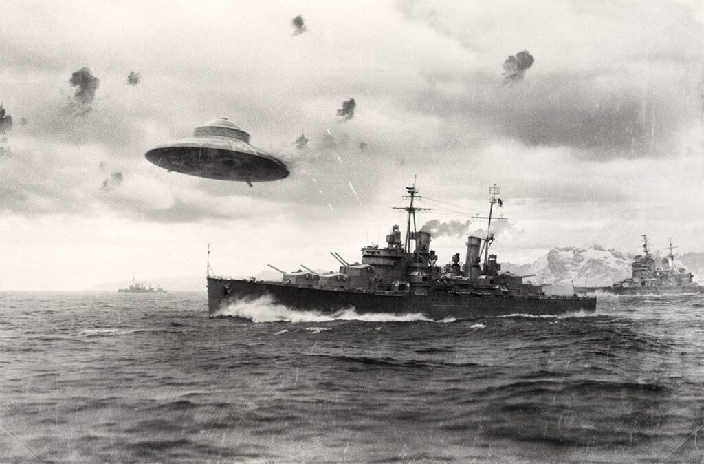A made-up war in Antarctica involving UFOs.
