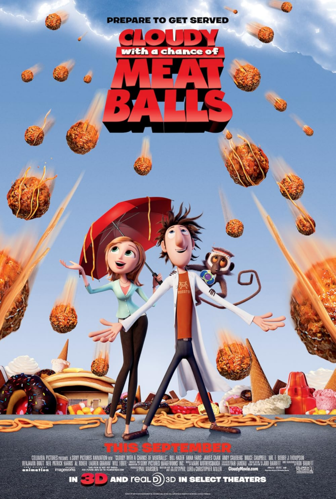 Cloudy with a Chance of Meatballs movie inspired theme parks.