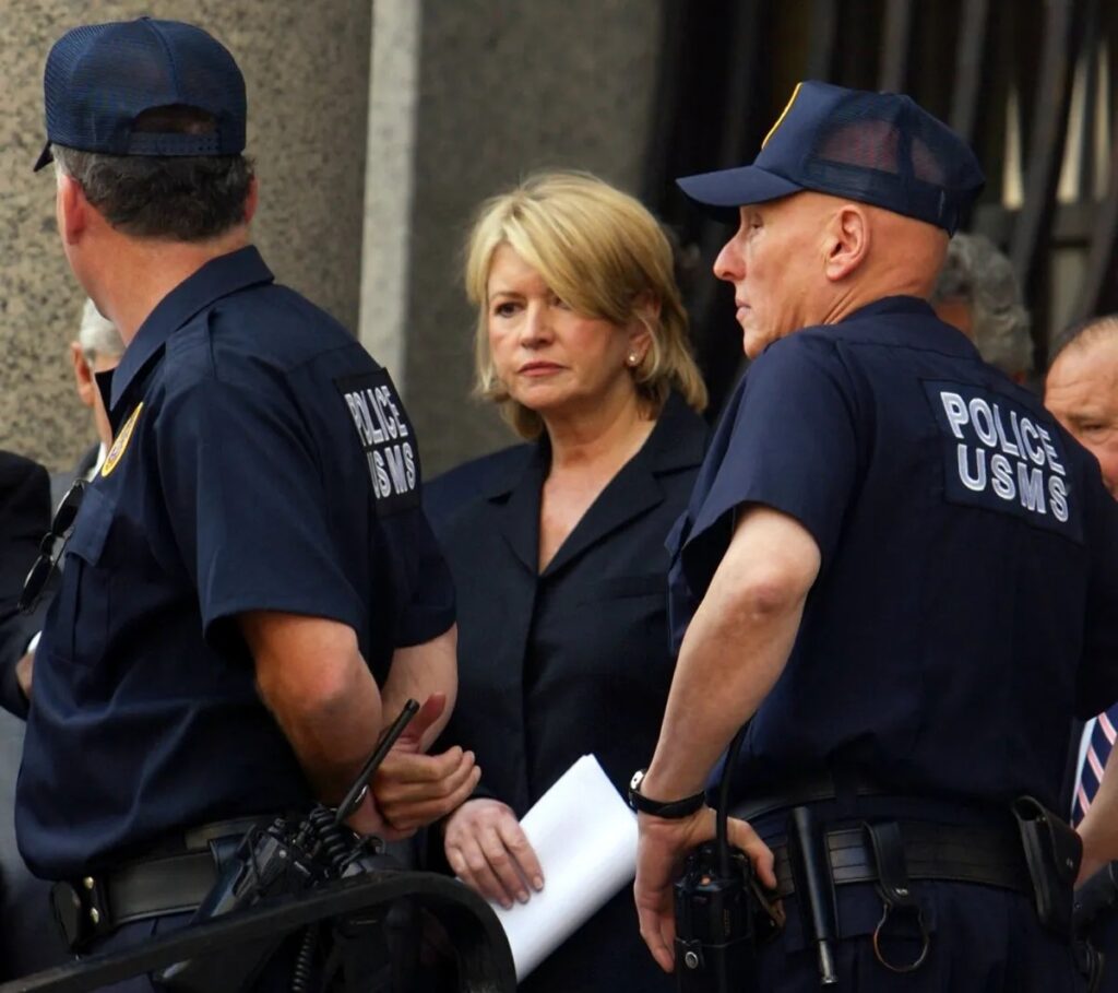Martha Stewart with police